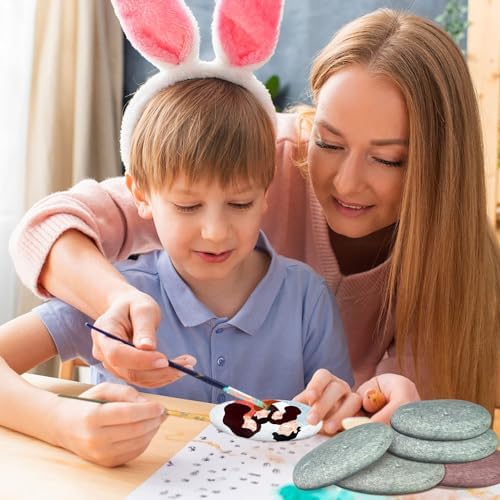 River Rocks for Painting 25 Pcs Large 3.5-5 Inch Flat Smooth Painting Stones Craft Rock to Paint for Kids Crafts Painting Bulk
