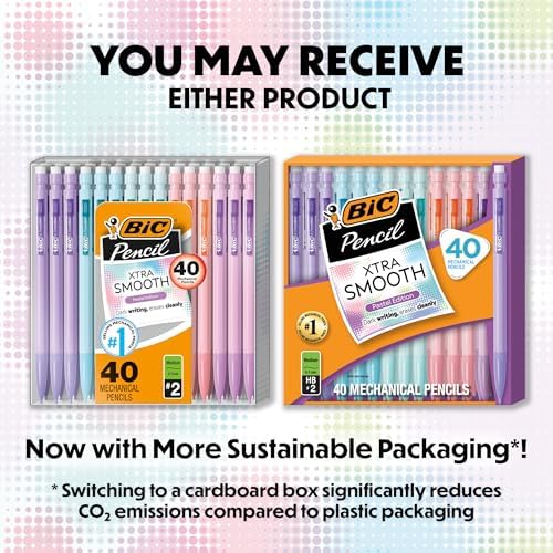 BIC Xtra-Smooth Mechanical Pencils, 0.7 mm Medium Point, 40-Count