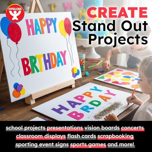 Hygloss Large Poster Board 22x28 - 50 Count Bulk Pack - 10 Pt. Thickness White Poster Board Paper for Projects, Presentations, Displays, Signs, Crafts - Blank Posterboard Multipack 22" x 28"