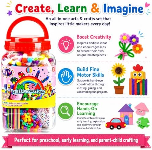 FUNZBO Arts and Crafts Supplies for Kids -Back to School Supplies Kit