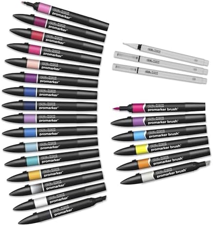 Winsor & Newton ProMarker Set, 25+1pcs. Wallet, Modern Lettering