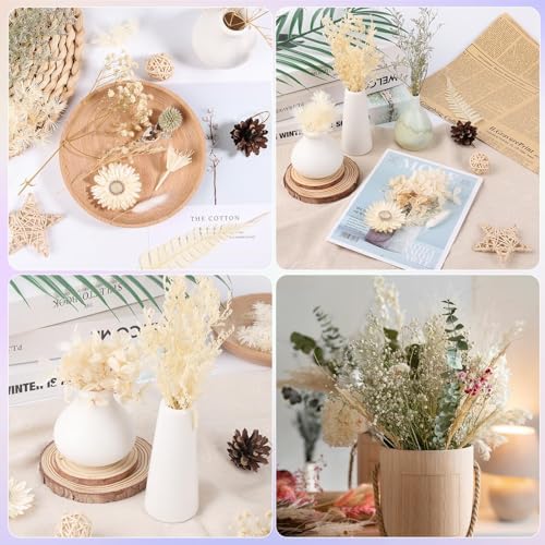 Comkrivy Real Dried Flowers 100% Natural Dried Flowers, Mixed Colors Dried Leaf Flowers for DIY Arts and Crafts Candles Resin Jewelry Nail Pendant Cards Scrapbooking Wedding Home Decoration