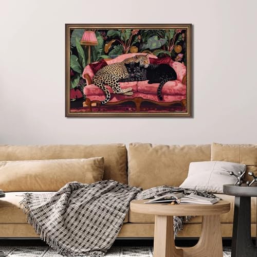 Cheetah Diamond Art Kits for Adults, Diamond Painting for Beginner 5D DIY