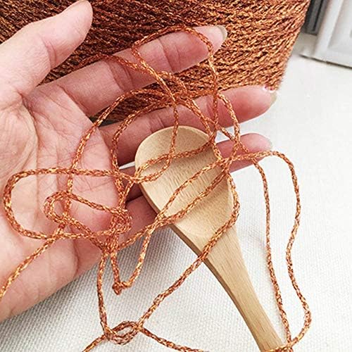 100gram DIY Orange Yellow Lurex Thread Shining Yarn Glitter Sparkle Yarn Metal Yarn DIY Fancy Sparkle Yarn Crochet Knitting Sweater Scarf Bag Yarn Accessory Yarn