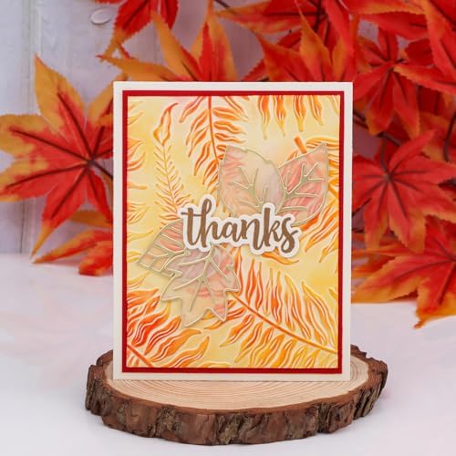 BAOFALI 3D Embossing Folder for Card Making, Plant Leaves Plastic Texture Fades Embossing Folder Template for Scrapbooking Cardstock Album DIY Decoration Paper Crafting 5.9x5.9inch