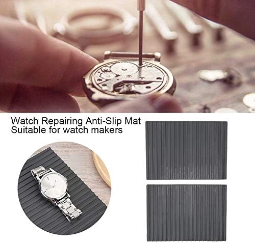 2 PCS Watch Repair Mat, Rubber Repair Pad, Maintenance Work Station Pad Accessories, Work Mat for Watchmakers, Crafts, Electronics