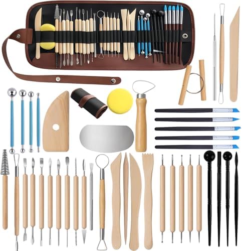 43 PCS Clay Tool,Clay Sculpting Tools Kit with Storage Bag