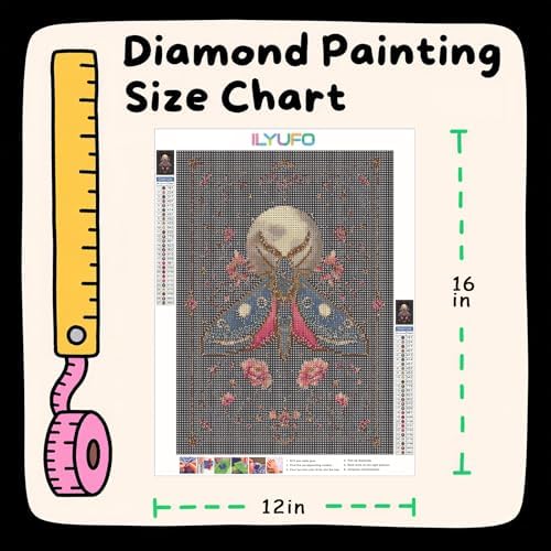 ILYUFO Diamond Art Kits for Adults Butterfly DIY Diamond Painting
