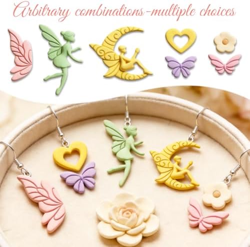 ORIGACH 17 Pcs Butterfly & Fairy Polymer Clay Cutters Set
