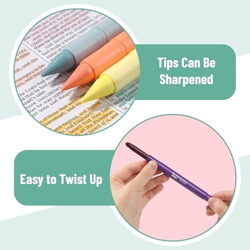 Mr. Pen- No Bleed Gel Highlighters, Vintage Colors, 16 Pack