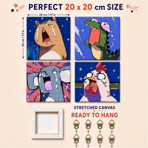 Yiolikan Paint by Number Kits forAdult and Beginner -4 Pack