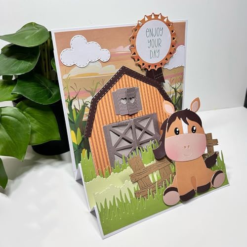 Patchwork Animal Horse Metal Cutting Dies for Card Making