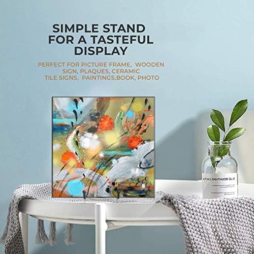 TR-LIFE Plate Stands for Display - 4.5 Inch Plate Holder Display Stand + Metal Frame Holder Stand for Picture, Decorative Plate, Book, Photo Easel