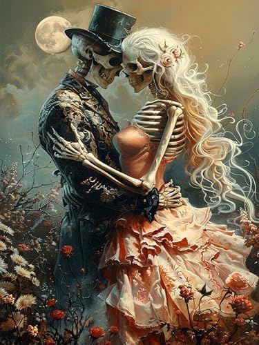 Axquilon Skeleton Diamond Art Kits for Adults 12x16 inch