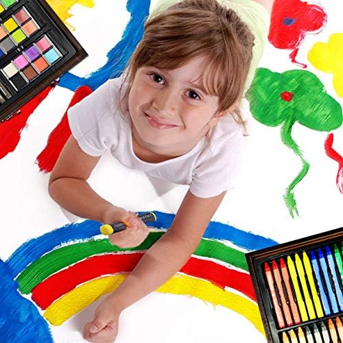 Sunnyglade 145 Piece Deluxe Art Set Wooden Art Box & Drawing Kit Cherry