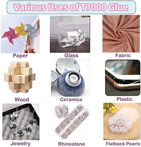 T-7000 15ml Super, Glass,Fabric,Craft, Adhesive,Puzzle, Glue Suitable for Repair Multipurpose High Performance Industrial Glue Semi Fluid Black Adhesive (15ML,1PACK)