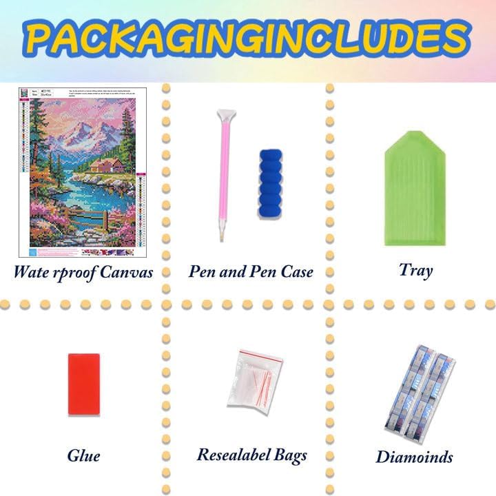 Lophomie Diamond Art Kits for Adults, 5D Landscape Diamond Painting Kits