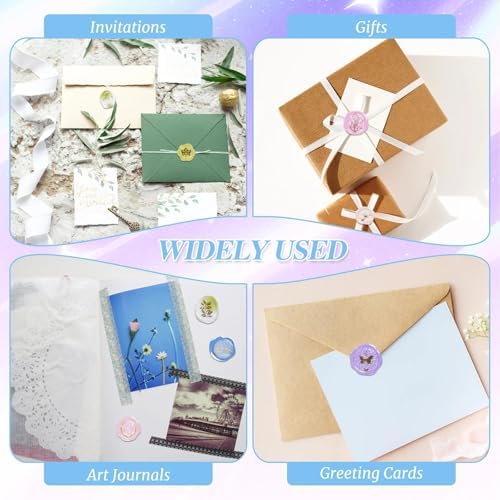 Pre-Made PVC Envelope Seal Stickers, Waterproof Self-Adhesive Stickers for Wedding Invitations, Birthday Gift Wrapping, Scrapbook & Journal Decoration (60PCS Flora Vintage)