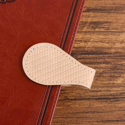 3PCS Vintage Magnetic Leather Bookmark, Leather Magnetic Bookmarks for Women, Magnetic PU Bookmarks Clip Book Accessories, Weave Pattern
