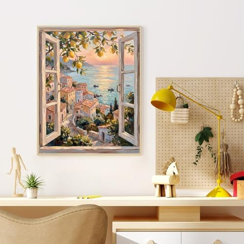Lemon Tree Paint by Numbers Kit for Adults Without Frame 16x20 IN