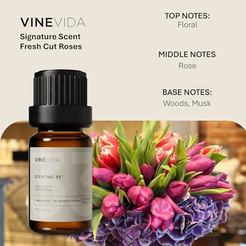 VINEVIDA Scent No.33 - Fragrance Oil for Candle Making & Soap Making - Natural - [0.33oz], Made in USA