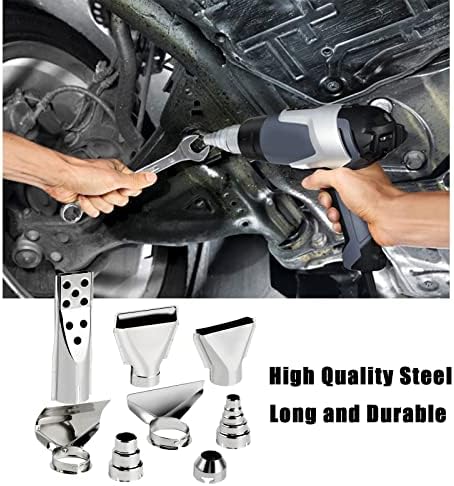 8Pcs Heat Gun Nozzles Kit 35-42mm Stainless Steel Heat Resisting Nozzles