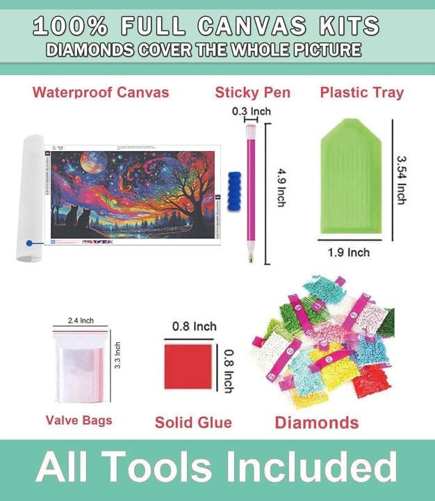 Extra Large Diamond Painting Kits for Adults, 5D Diamond Art Kits 28x16 In