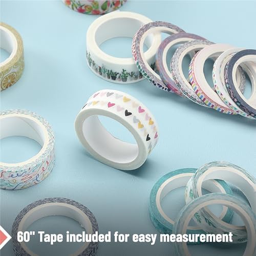 Mr. Pen- Washi Tape Set, 21 Rolls, Assorted Sizes, Floral | 5 Yards/Roll, Washi Tape for Scrapbook, Arts, Crafts, Journals and Planners