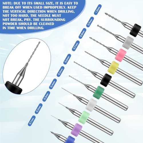 Zhehao 59 Pcs Hand Drill Bits Set Micro Drill Bit Set for Crafts, Silver