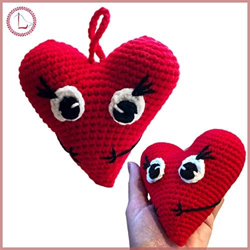 Yarn Pack, 2 skeins of 50g Each, Soft Cotton Yarn for Crochet and Knitting, Craft DK Amigurumi Yarn (Red)