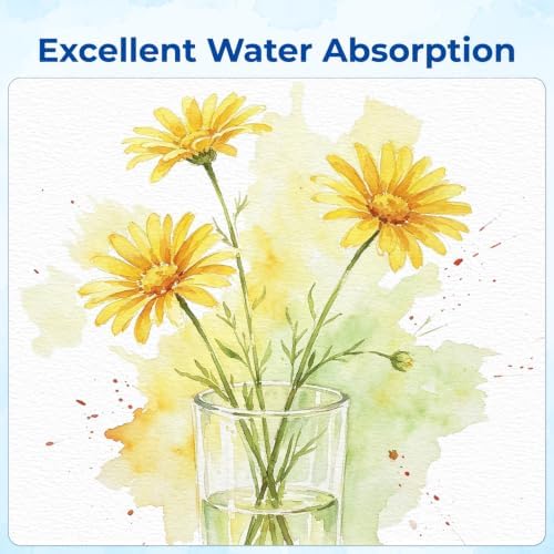120 Sheets Watercolor Paper 4x6, 110lb/230 GSM Cold Press Water Color Paper