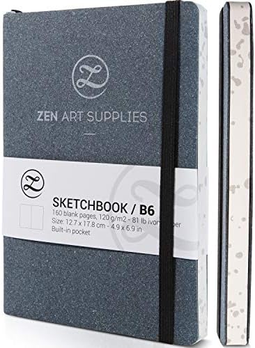 ZenART B6 (5x7) Travel Artist Small Sketchbook/Drawing Book - 120GSM 160P