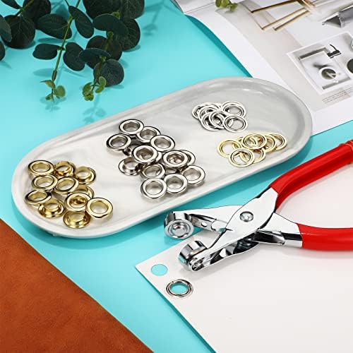Mudder Grommet Eyelet Plier Tool,Gold, Silver,1/2 Inch,Classic
