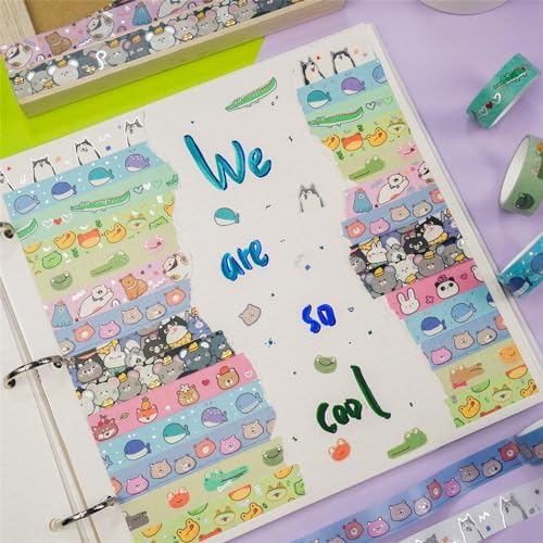 20 Rolls Cute Animals Washi Tape Set