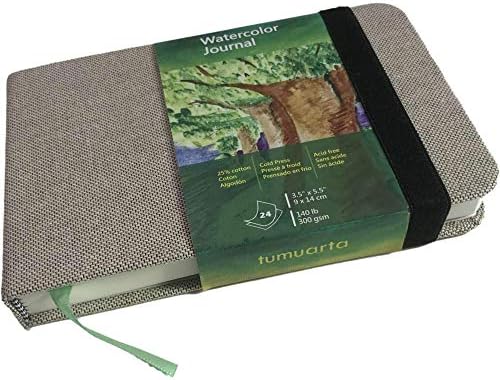 tumuarta Watercolor Journal, 140 LB, 300 GSM, Cotton Paper, Cold Press