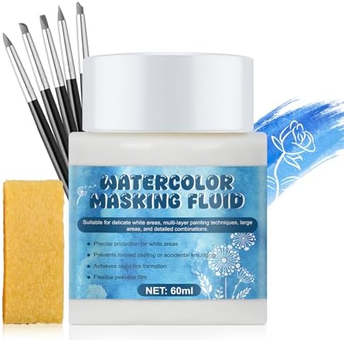 Watercolor Masking Fluid, Resistant Ink, Quick-Drying, Easy Peel,2 Oz
