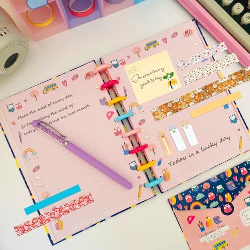 CooBigo 12 Rolls Washi Tape Set, Decorative Masking Tapes for Arts Scrapbook Planner Journaling Supplies Gift Wrapping DIY Crafts (Flowers)