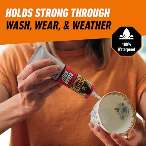 Gorilla Clear Grip Contact Adhesive, Waterproof, 3 oz Tube, 3-Pack