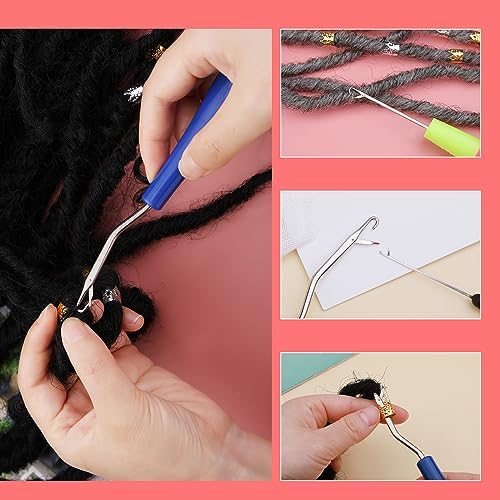 QMNNMA Dreadlock Crochet Hook, 48 Pcs Loc Crochet Needle for Hair