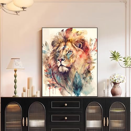 XTCIXAL Paint by Numbers Kit for Adults, Lion, 16X20 Inch