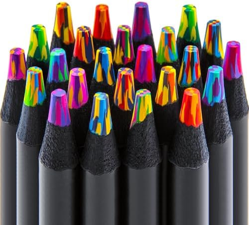 Art Supplies 24 Rainbow Colored Pencils, Teen Girl Gifts Trendy Stuff, Multicolored Cool Stuff Fun Art Pencil Teen Girl Gifts Trendy Stuff