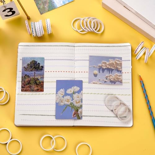 EORTA 30 Rolls Floral Washi Tapes Set, Slim 5mm Plant Masking Tape, Decorative Geometric Sticker for Detailed Scrapbooking, Arts, Wrapping, Journaling, Planner, DIY Craft, Fresh Botanical & Geometric