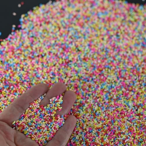 LIKETURE Fake Sprinkles 110g Polymer Clay Sprinkles Fake Candy Sprinkles Faux Sprinkles for Resin Slime Craft Plastic Sprinkles for Nail Art Phone Case DIY Shaker Card Filler (Faux Sprinkles1-110G)