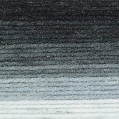Lion Brand Yarn, Mandala Gradient Variegated Yarn, Black, 1 Pack