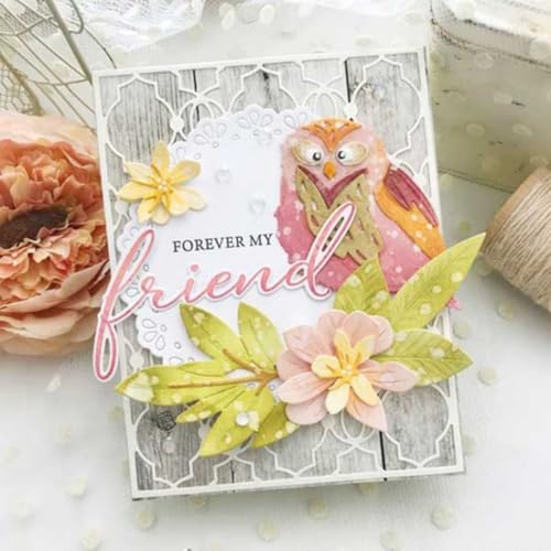 Scrapbooking Die-Cuts, Layer Frame Net Set Metal Cutting Dies for Card Making, Paper Craft Template, Background Embossing Stencils, DIY Album Décor (Flower Set E-14.7x18.3cm)