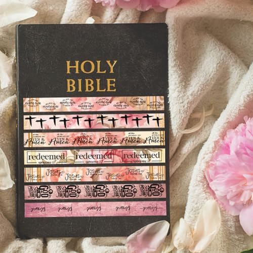24 Rolls Christian Washi Tape Gifts for Bible Journaling, Pink