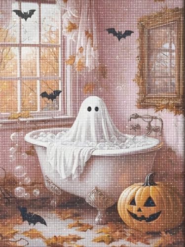CSZPPQAF Halloween Diamond Painting Kits for Adults,Ghost Diamond Art
