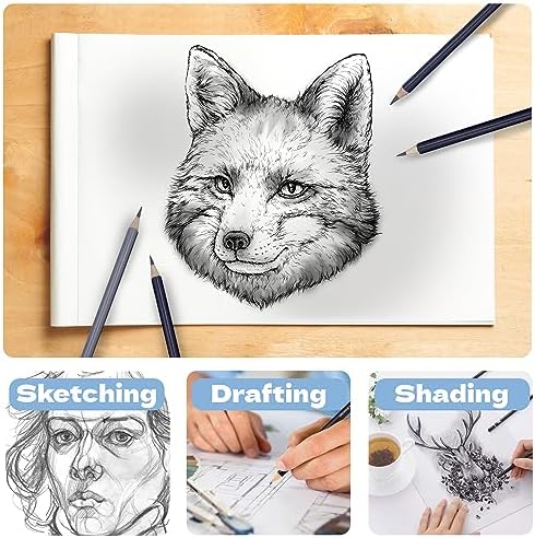ArtSkills Sketch Pencils for Drawing, Graphite Art Pencil Set for Sketching & Shading, 8pc (Pack of 2)