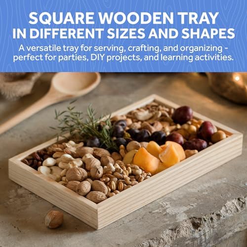 Wood Canvas Cradled 8 x 12 inch, Pack of 6 Blank Wood Panels for Painting, DIY Signs, Framing, Shadow Box, & Tray Crafts, by Woodpeckers