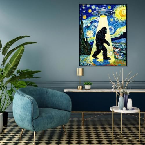 ARPADAMO Bigfoot Starry Diamond Art Kits for Adults Diamond Painting12x16in